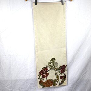 Parrot and Floral Design Simply/Envogue Embroidery Muslin Fabric Table Runner